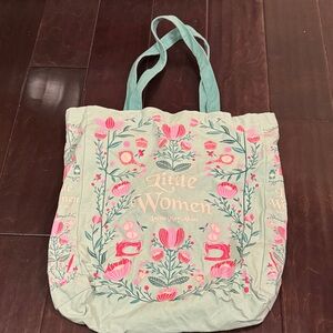 Floral Canvas Tote Bag from the famous book little women
